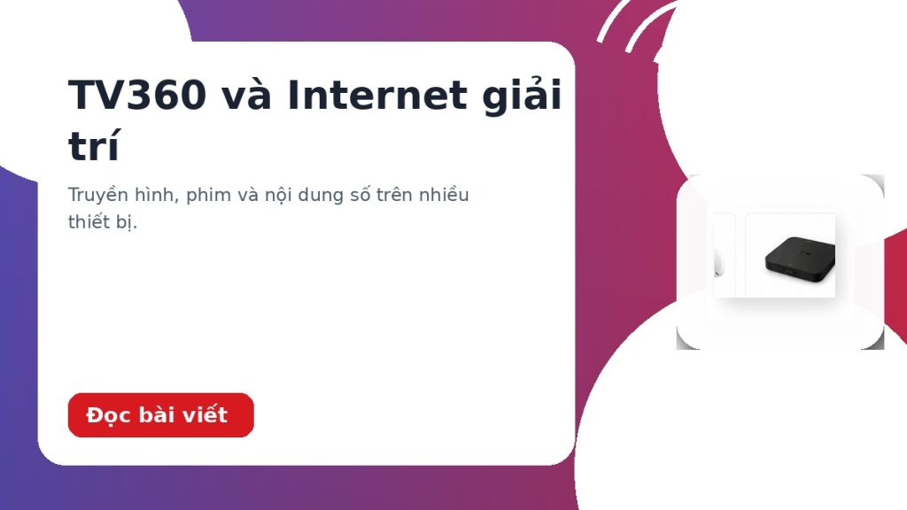 Xem TV360 cần tốc độ Internet bao nhiêu?